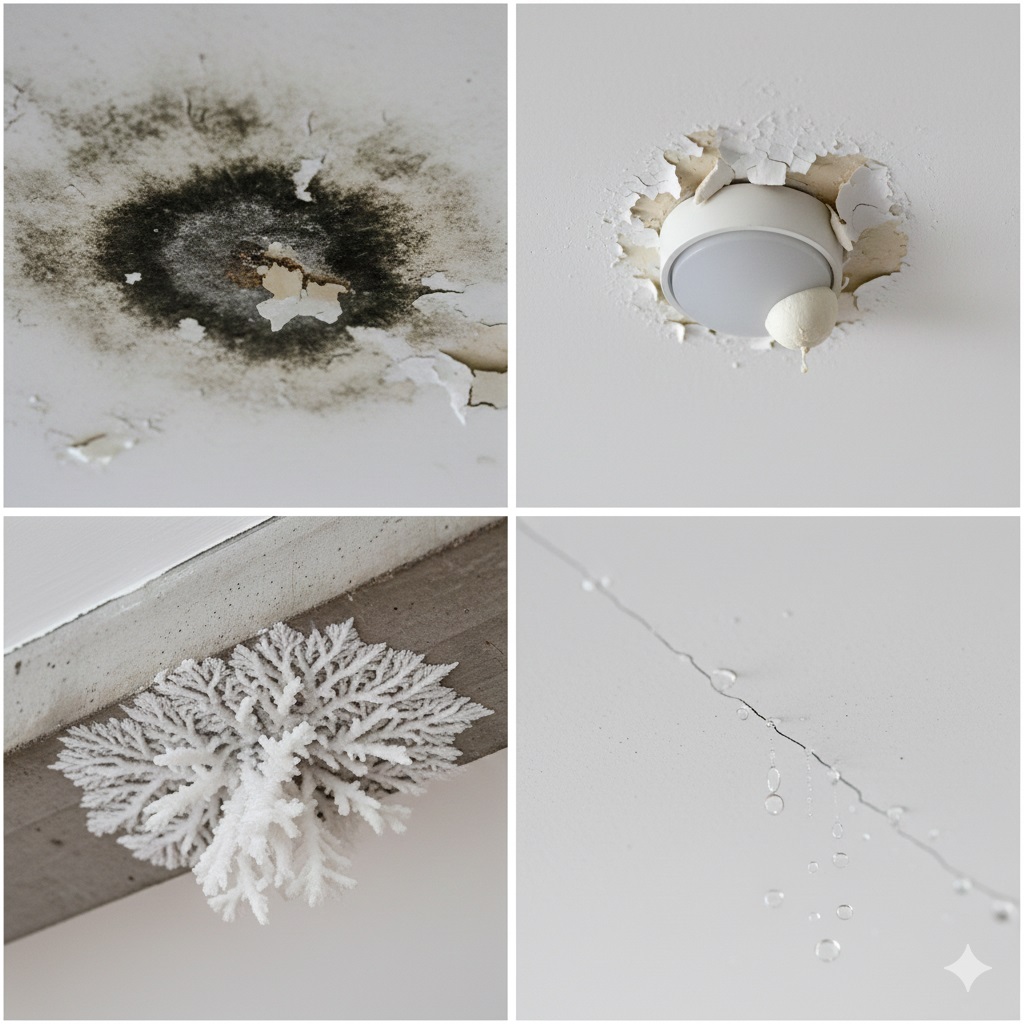 العلامات-التحذيرية-لوجود-تسرب-مياه-من-السقف تسرب المياه من السقف - تعرف علي المخاطر، وطرق العلاج