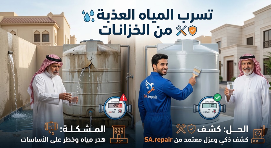 تسرب المياه العذبة من الخزانات