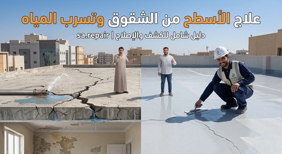 علاج الأسطح من الشقوق وتسرب المياه