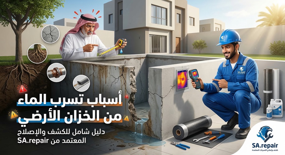 أسباب تسرب الماء من الخزان الأرضي