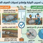 أسباب تسريب البيارة وإصلاح تسربات الصرف الصحي