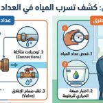 أسباب تسريب عداد المياه وطريقة كشف تسريب المياه