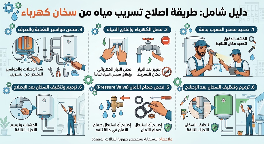 أسباب تسريب ماء من سخان الغاز وطريقة اصلاح تسريب مياه من سخان كهرباء 2 أسباب تسريب ماء من سخان الغاز وطريقة اصلاح تسريب مياه من سخان كهرباء