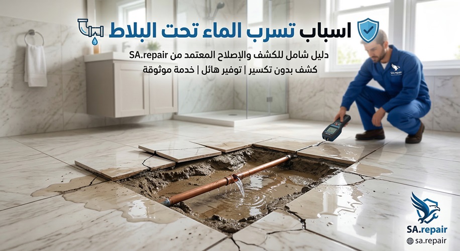 اسباب تسرب الماء تحت البلاط