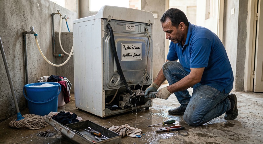 اصلاح تسرب الماء من الغسالة العادية