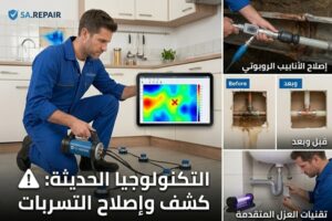 التكنولوجيا-الحديثة-كشف-وإصلاح-التسربات-المخفية-300x200 أفضل طرق إصلاح تسرب المياه في المنزل
