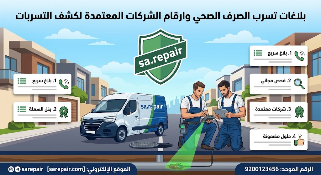 بلاغات تسرب الصرف الصحي وارقام الشركات المعتمدة لكشف التسربات