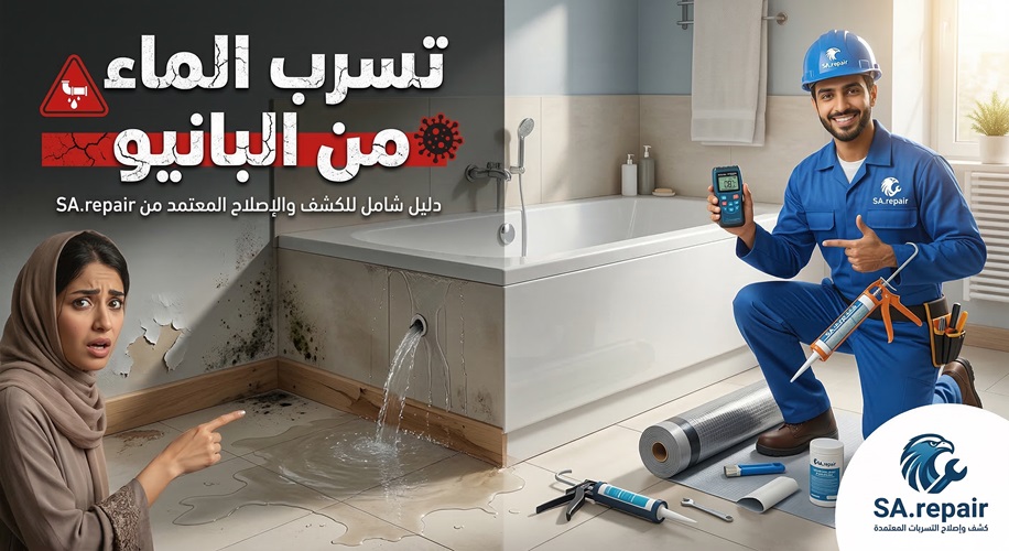 تسرب الماء من البانيو