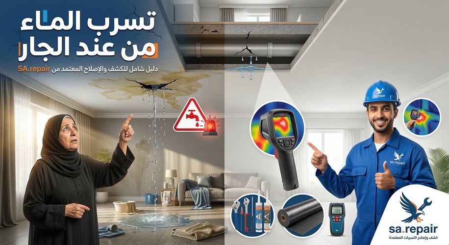 تسرب الماء من عند الجار