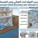 تسرب المياه تحت المباني ومن الخرسانة