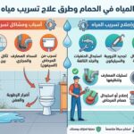 تسريب المياه في الحمام وطرق علاج تسريب مياه الحمام