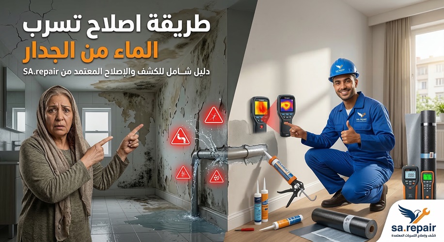 طريقة اصلاح تسرب الماء من الجدار