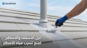 عزل-الأسقف-والأسطح-لمنع-تسرب-مياه-الأمطار-300x164 أفضل طرق إصلاح تسرب المياه في المنزل