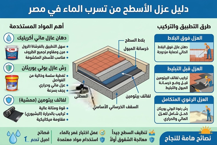 عزل الاسطح من تسرب الماء