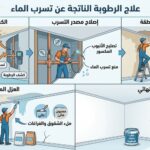 علاج الرطوبة الناتجة عن تسرب الماء