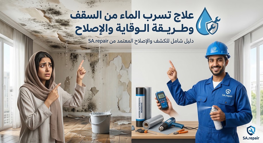 علاج تسرب الماء من السقف