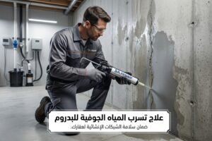 علاج تسرب المياه الجوفية للبدروم وطرق عزل القواعد والسملات 2 علاج تسرب المياه الجوفية للبدروم