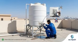 علاج تسرب المياه من الخزان العلوي