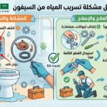 علاج وحل مشكلة تسريب المياه من السيفون