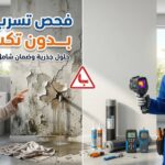 خطوات فحص تسرب المياه بدون تكسير