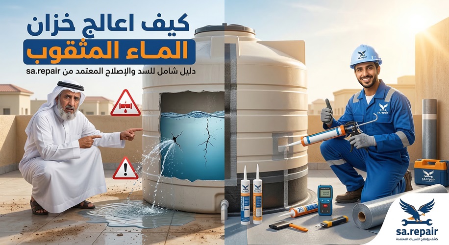 كيف اعالج خزان الماء المثقوب