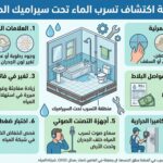 كيف اكتشف تسرب الماء تحت البلاط والسيراميك والحمام السطح الاسباب وطريقة العلاج
