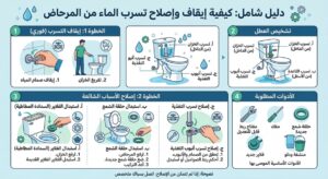 كيفية إيقاف واصلاح تسرب الماء من المرحاض
