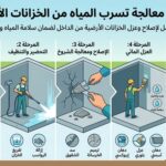 كيفية معالجة تسرب المياه من الخزانات الأرضية