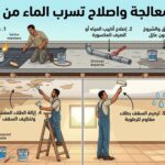 كيفية معالجة واصلاح تسرب الماء من السقف