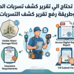 متي تحتاج الي تقرير كشف تسربات المياه وطريقة رفع تقرير كشف التسربات