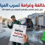 مخالفة وغرامة تسرب المياه