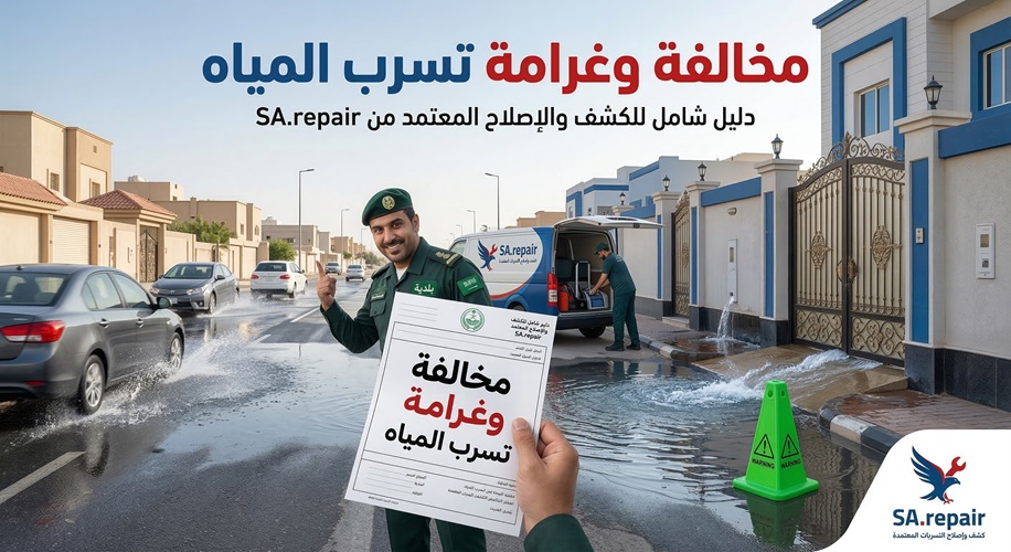 مخالفة وغرامة تسرب المياه 4 مخالفة وغرامة تسرب المياه