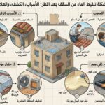 مشكلة تنقيط الماء من السقف بعد المطر