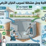 معالجة وحل مشكلة تسريب الخزان الأرضي
