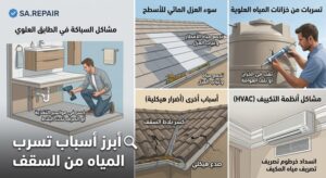 🔍-أبرز-أسباب-تسرب-المياه-من-السقف-300x164 أسباب تسرب المياه من السقف وطرق العلاج