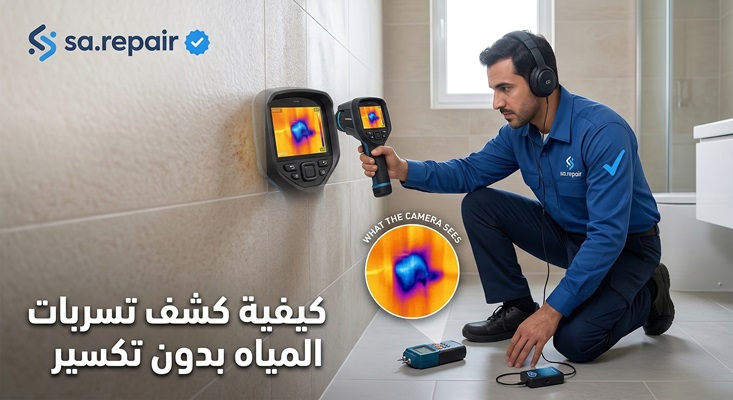 كيفية كشف تسربات المياه بدون تكسير