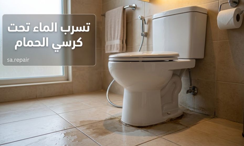 إصلاح تسريب الماء من السيفون وكرسي الحمام الإفرنجي 7 تسرب الماء تحت كرسي الحمام