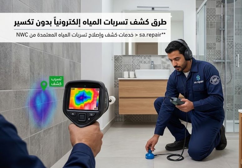 طرق كشف تسربات المياه إلكترونيا بدون تكسير