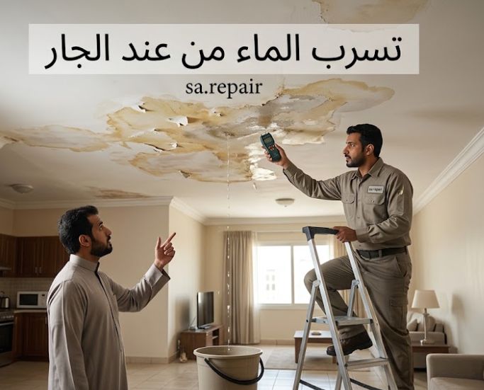 تسرب الماء من عند الجار الأبعاد الفنية والنظامية في السعودية