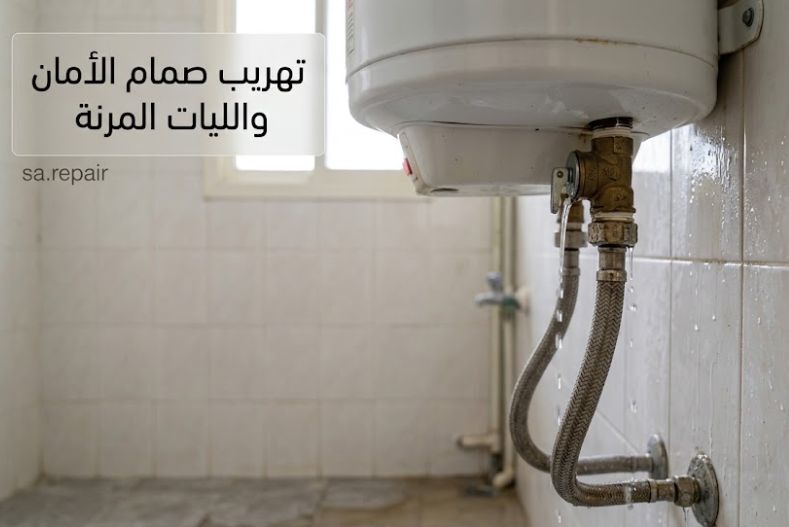 سخان الماء ينقط ماء؟ علاج تسريب حوض المطبخ 2 تلف صمام الأمان والضغط Pt Relief Valve وتهريب الليات المرنة