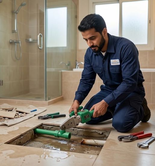 طرق معالجة تسريب المياه تحت البلاط وعلاج احتباس المياه