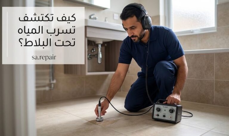 كيف اعرف مكان تسرب الماء تحت البلاط وعلاج احتباس المياه